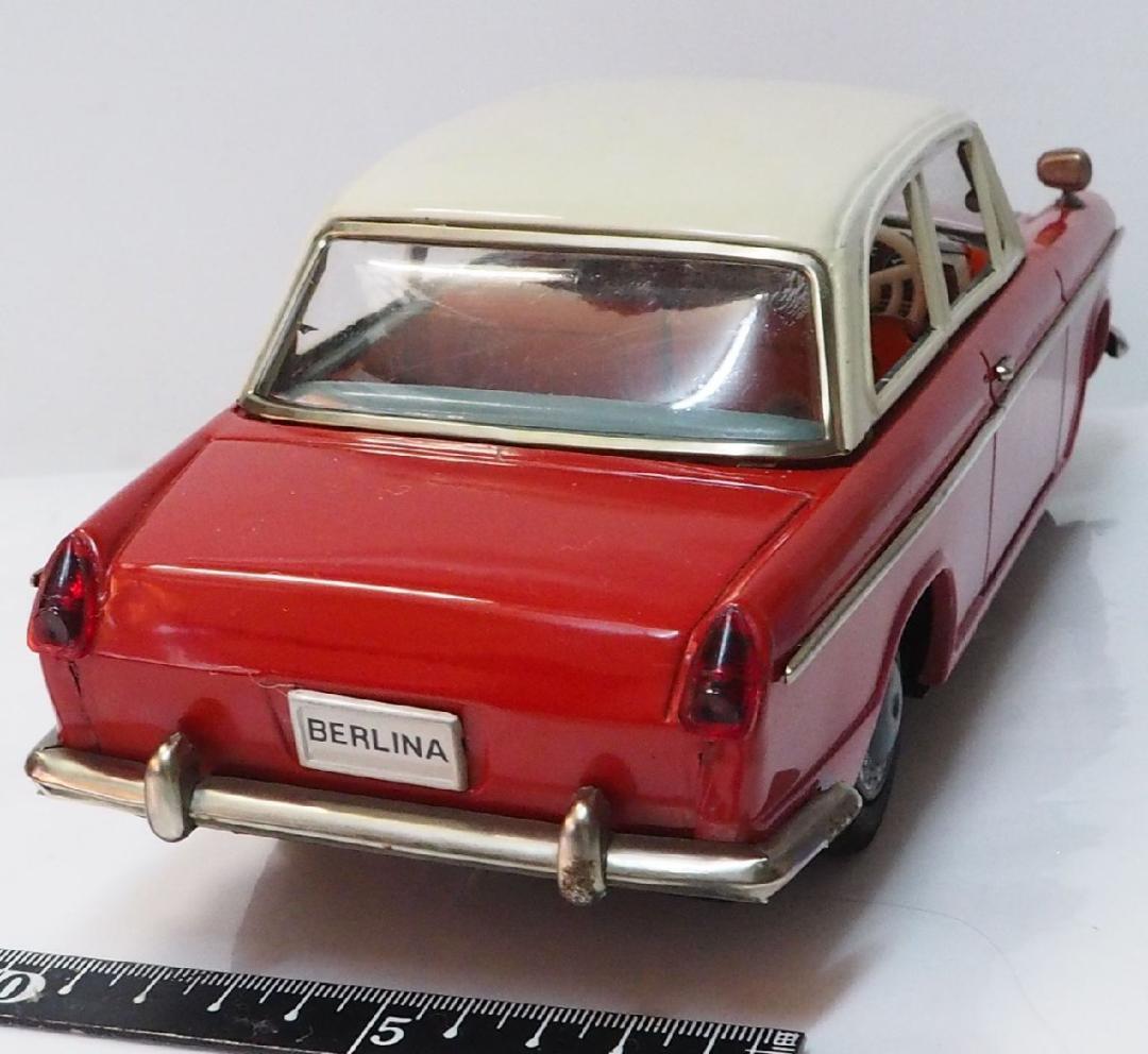 増田屋【ダイハツ コンパーノ ベルリーナ赤 リモコン欠】当時物ブリキ製ミニカー