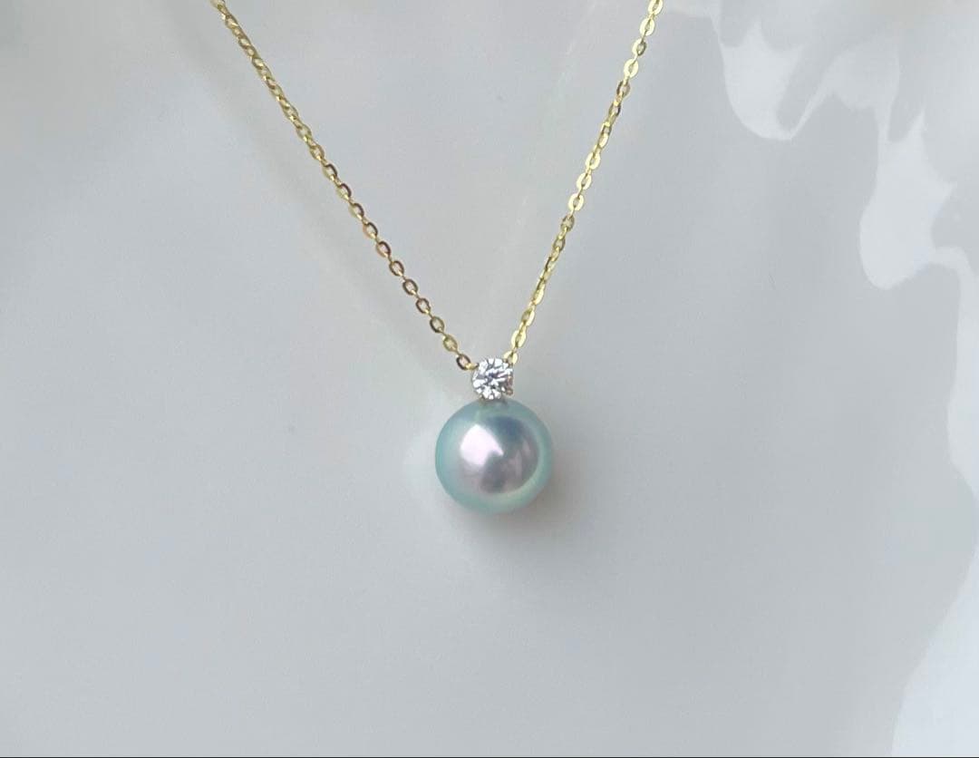 黒蝶真珠 K18ペンダントトップ モアサナイト 奇跡の一粒 南洋パールネックレス