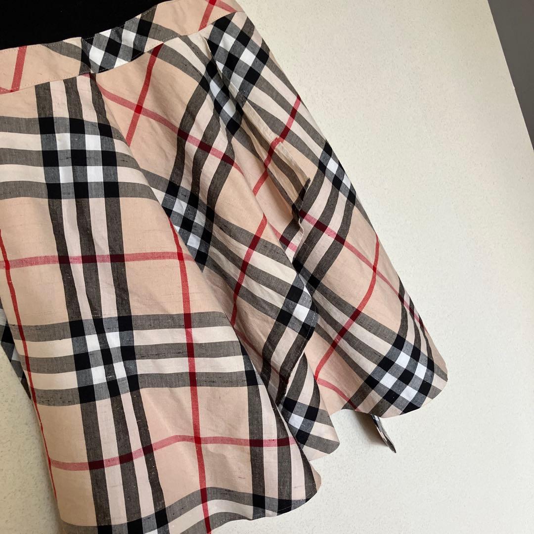 バーバリーワンピース バーバリーロンドン ベージュ リボン ワンピース 美品