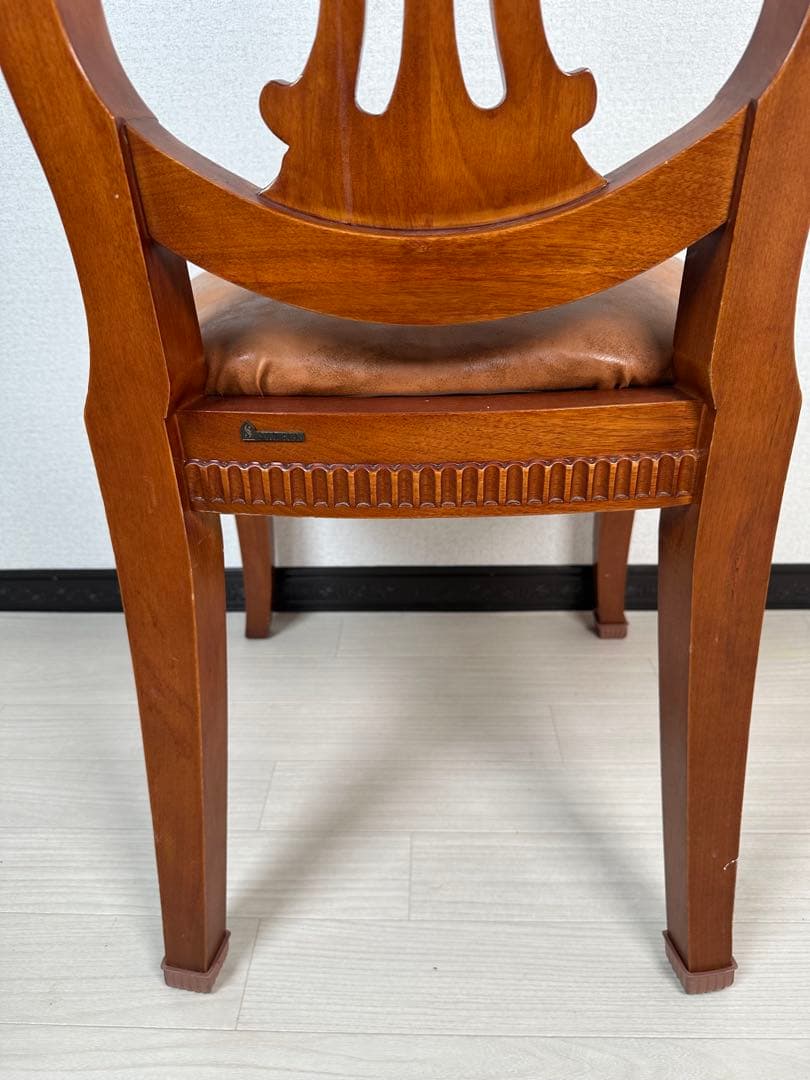 （4/6）英国 アンティーク YAZHEN ダイニングチェア 食卓椅子 ※i4※