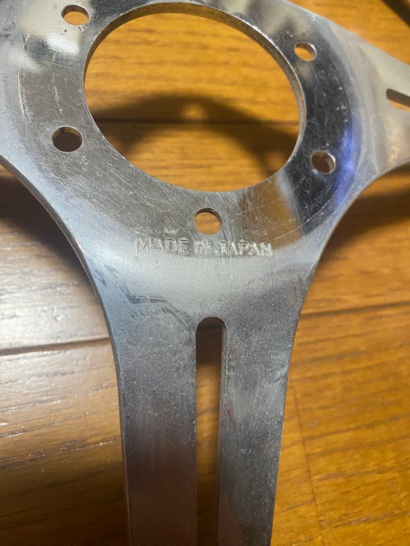 当時物ウッドステアリング　旧車　ジムニー　ムーンアイズ　momoピッチ