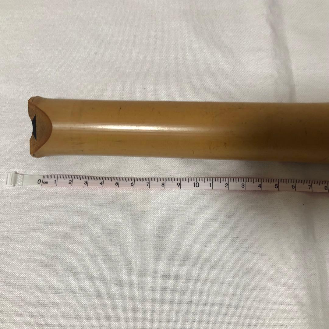 送料込★6孔★尺八 翠光 焼印 銘有 クラック無 2分割 約58cm 1尺9寸