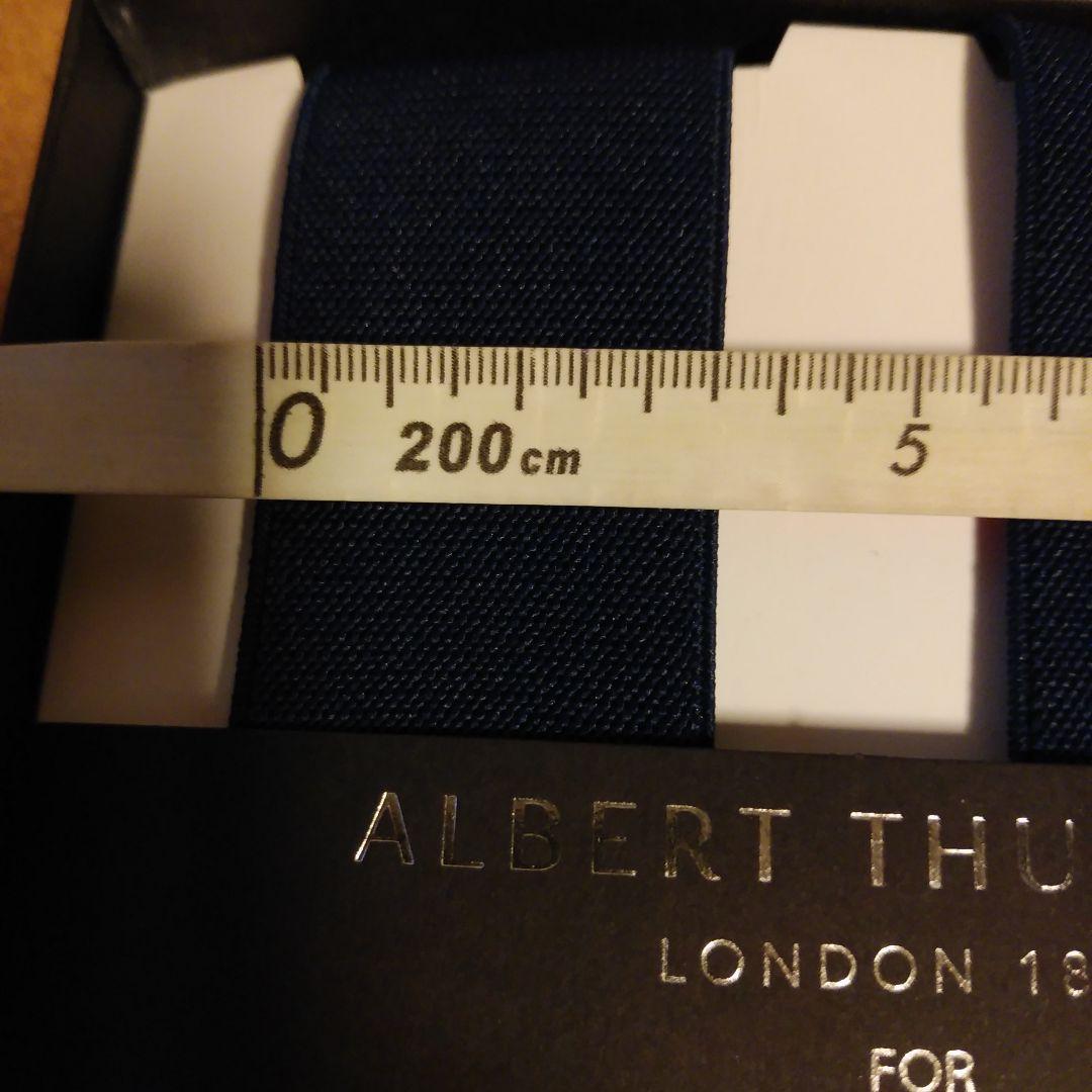 新品未使用】五大陸＋アルバートサーストン サスペンダー ネイビー