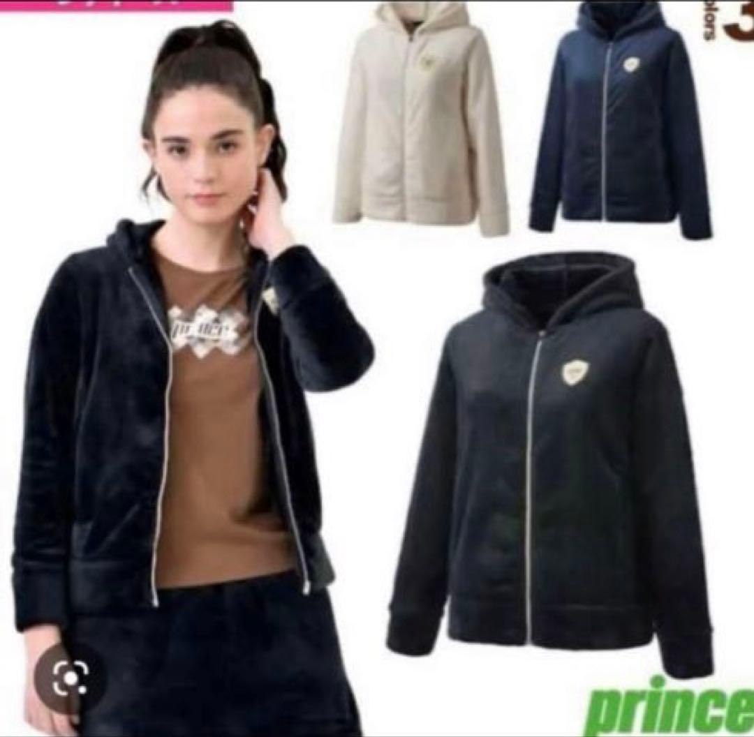 そら　プリンス　テニス　ブラック　フリースジャケットとスコート　M