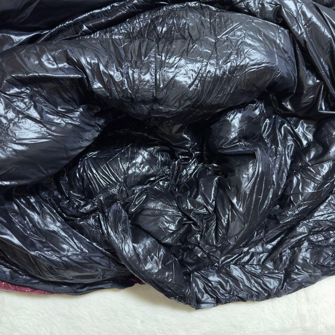 美品NANGA ダウンシュラフ760FP寝袋810DX ショートサイズ　レッド