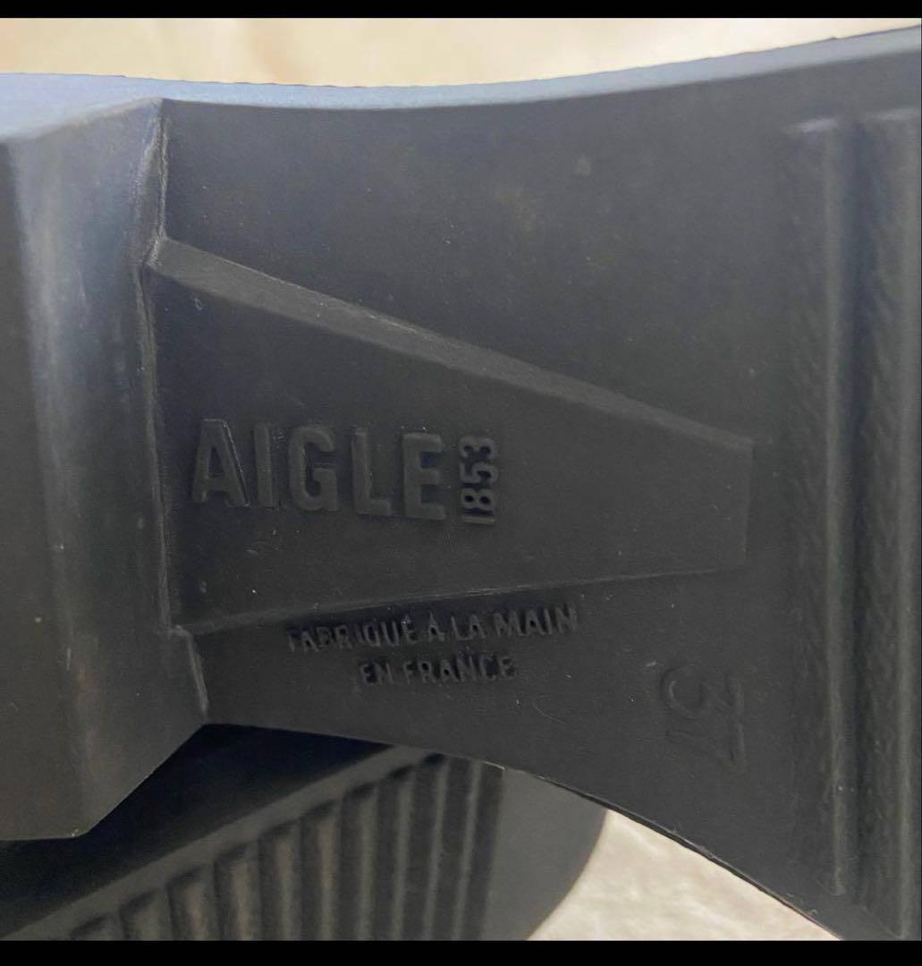 美品AIGLE最上位モデル レインブーツ ミリカ 23.5 ブラック