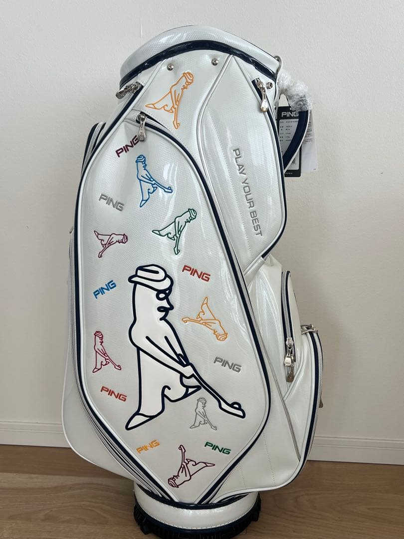 【新品・未使用】MR. PING/ミスターピン　ゴルフキャディバッグ ホワイト