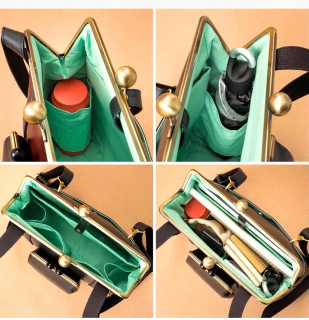 専用です⭐︎大人のがま口バッグ　3way バッグ　クリーマ