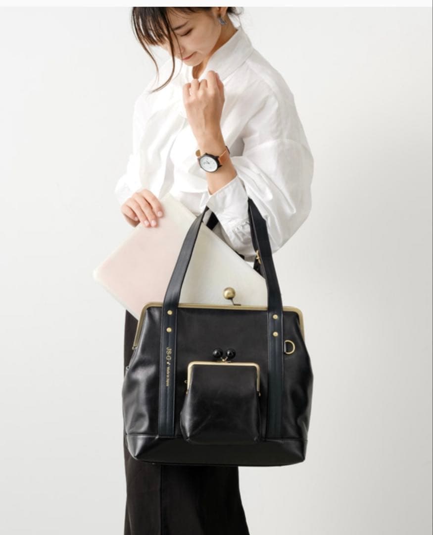 専用です⭐︎大人のがま口バッグ　3way バッグ　クリーマ