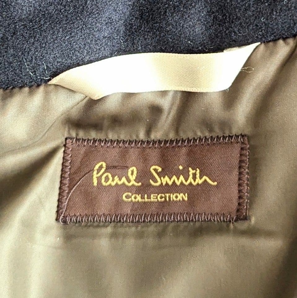 良品◎ポールスミスコレクション 2wayブルゾン コート 中綿 フード付 紺 M