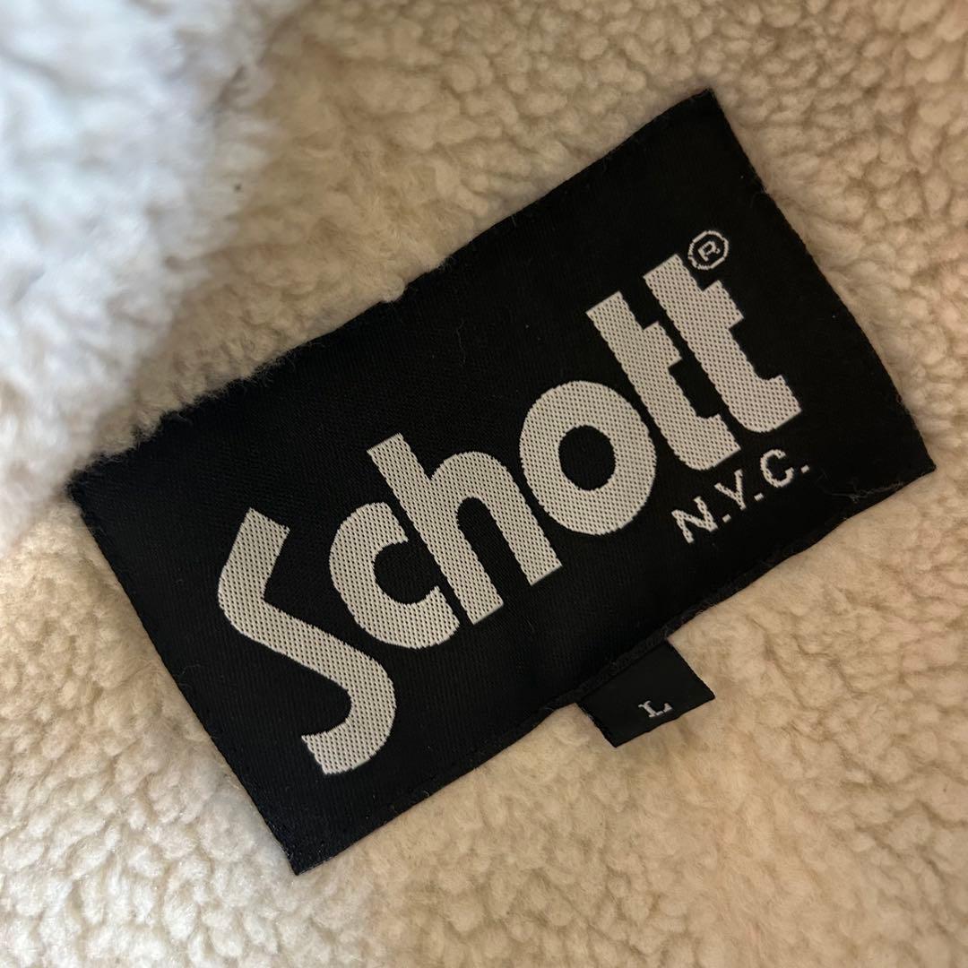 schott ショット　モッズコート　ナイロンミリタリーコート　ライナー付き　L
