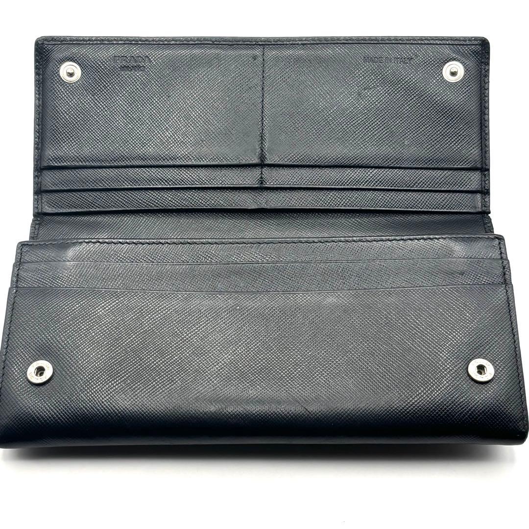 プラダ 長財布 三角ロゴ サフィアーノ レザー ブラック 1M1132 箱