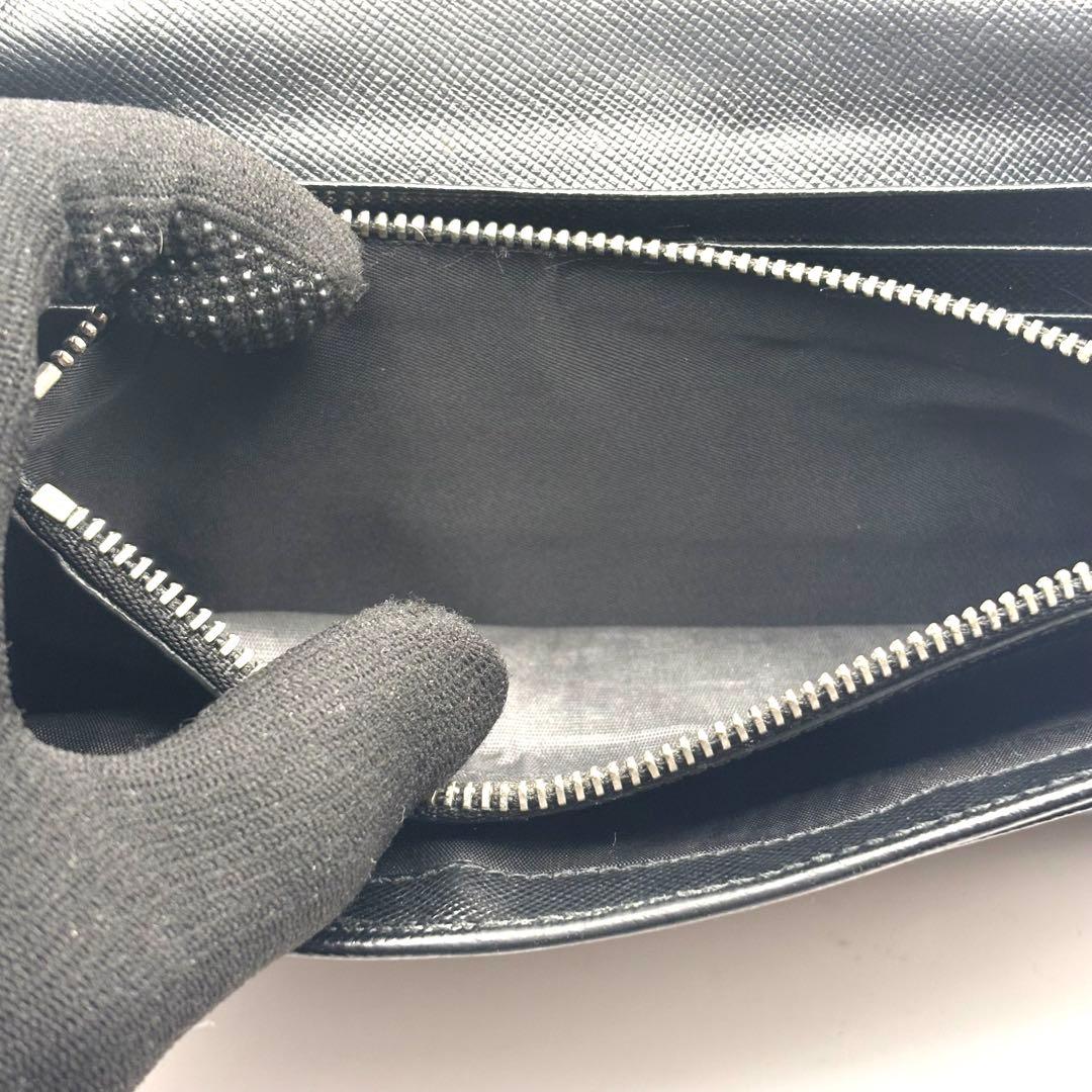 プラダ 長財布 三角ロゴ サフィアーノ レザー ブラック 1M1132 箱