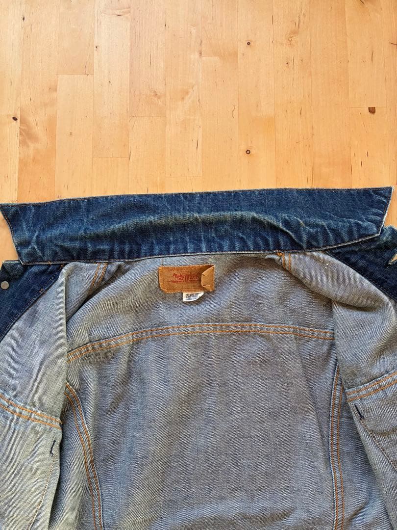60s〜70s Levi's 70505 bige 42 デニムジャケット　美品