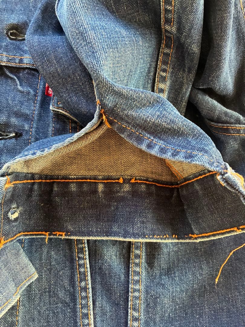60s〜70s Levi's 70505 bige 42 デニムジャケット　美品