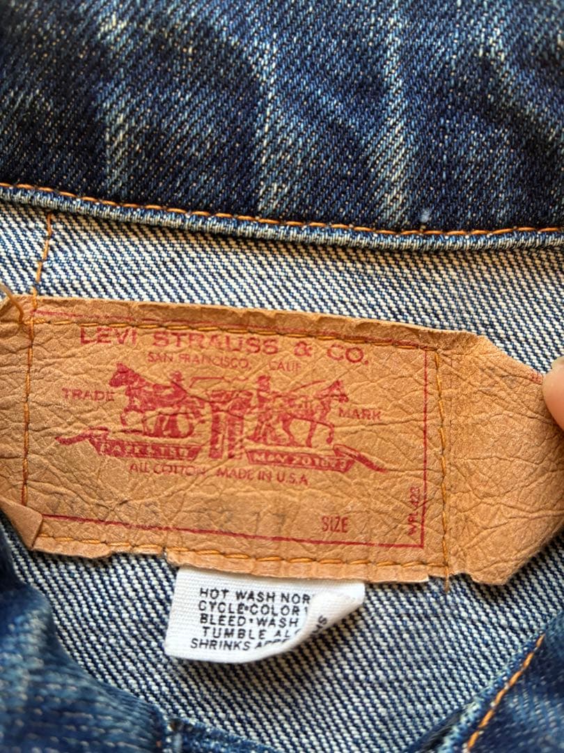 60s〜70s Levi's 70505 bige 42 デニムジャケット　美品
