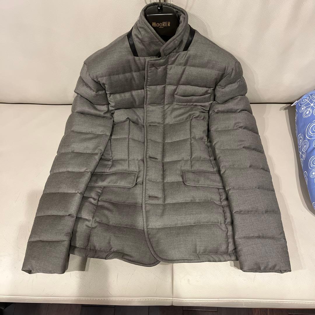 Moorer ブラウングレー ダウンジャケット
