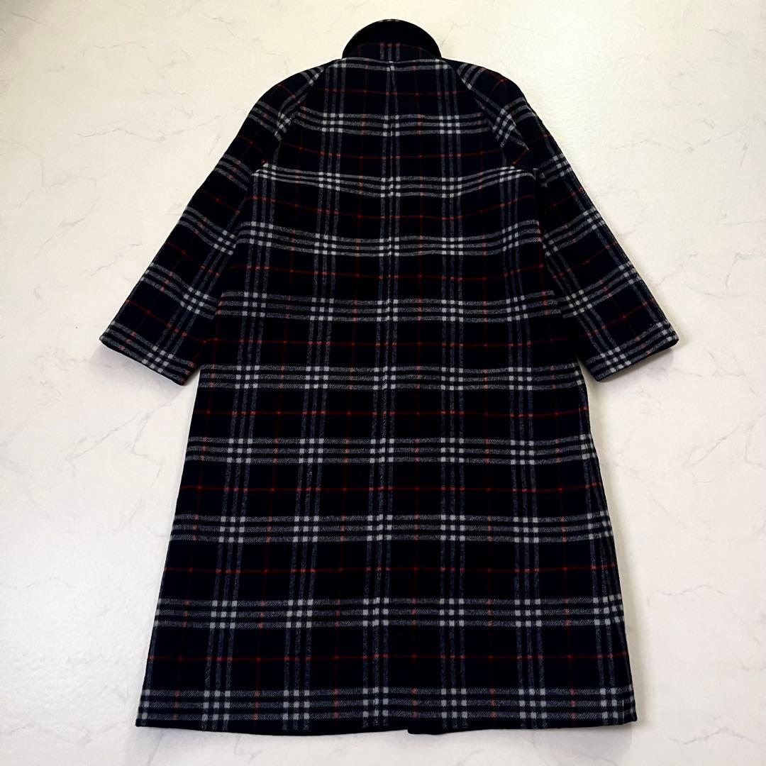バーバリーズ　リバーシブル　ベルテッドコート　ネイビー　M相当