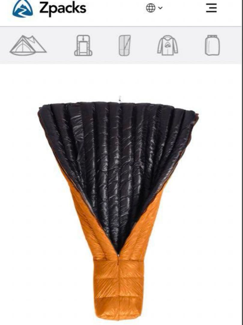 【タイムセール】zpacks Classic Sleeping Bag 30F