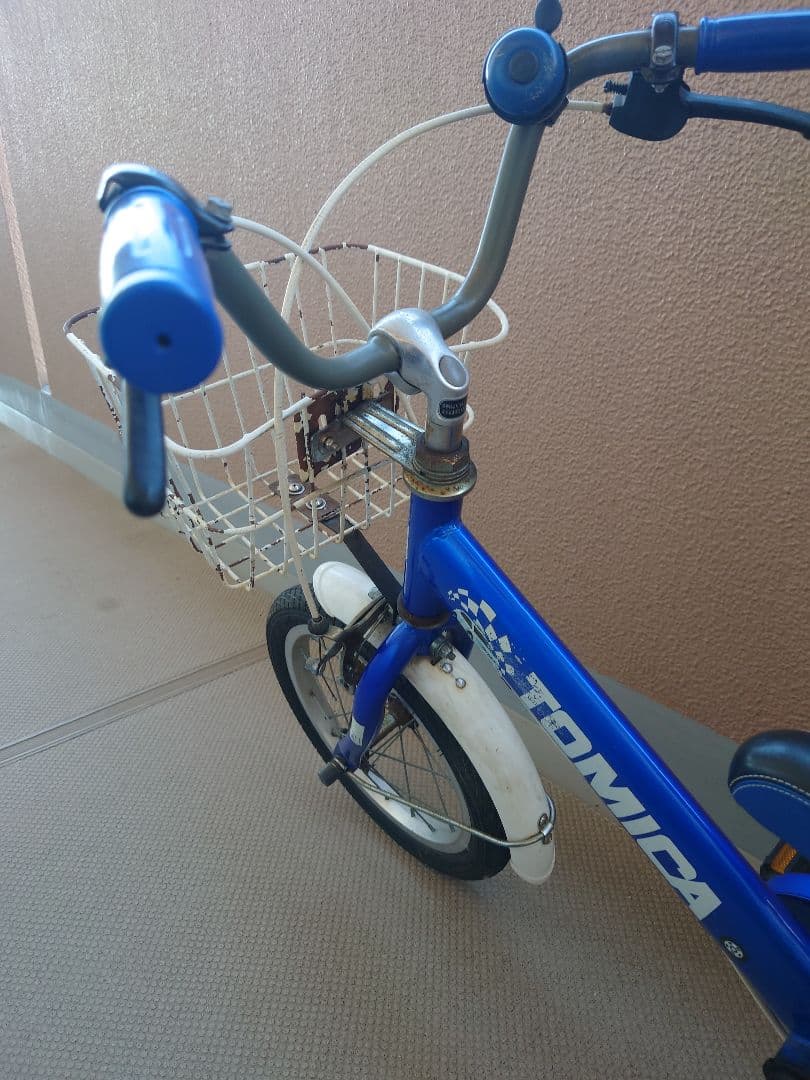 【運賃込み】14インチ　補助輪あり　トミカ 幼児用自転車 青
