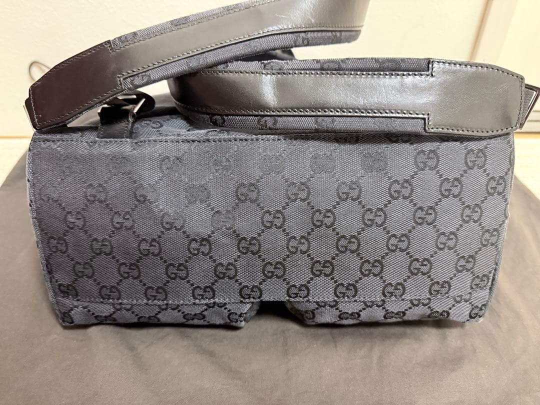 GUCCI　リュック バッグパック デイパック GGナイロン GG柄 大容量 黒