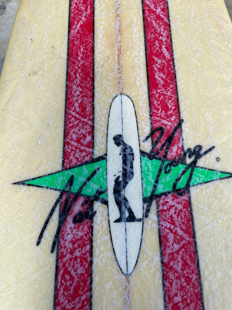 ナットヤングサーフボードミッドレングス8f ポールハッチンソンミニロング