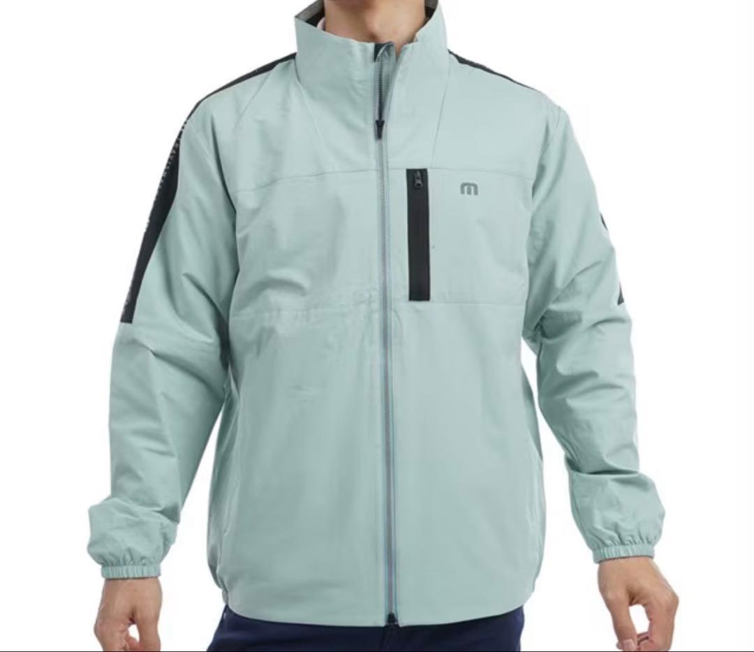 新品未使用トラビスマシュー　ラインウインドブレーカー　メンズMサイズ　ジェダイド