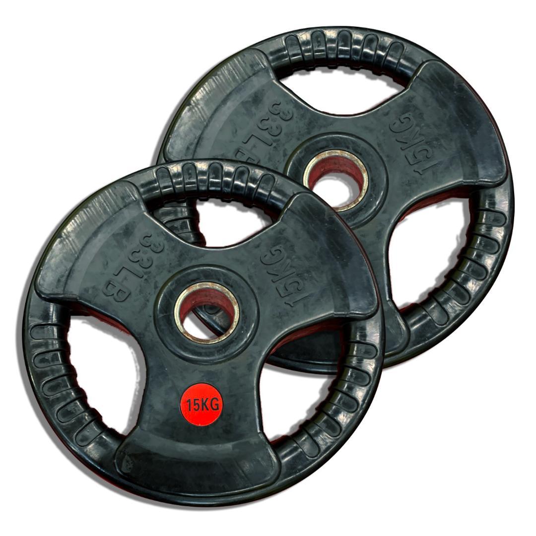 50㎜　3グリップラバープレート　15㎏4枚