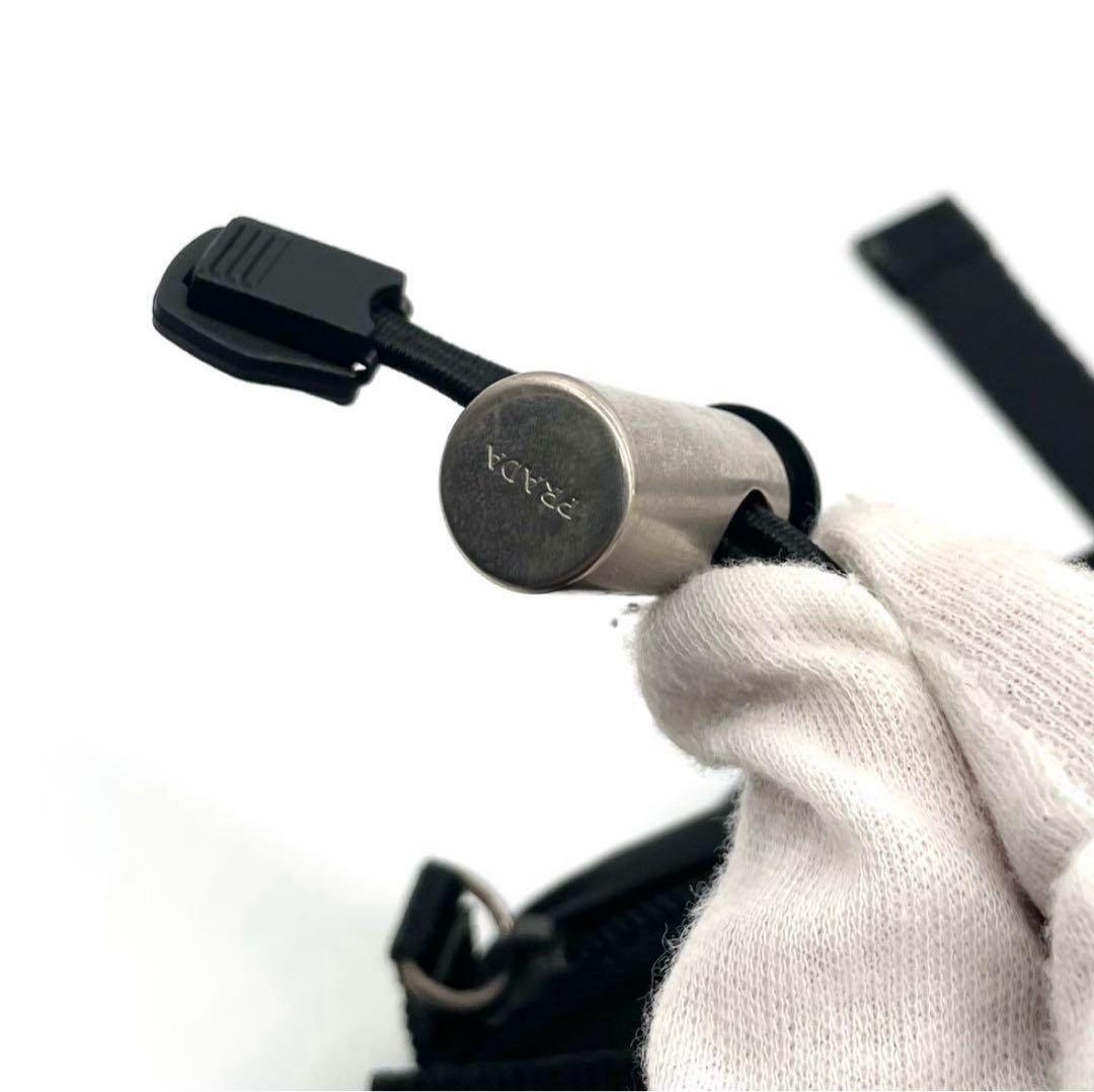 美品✨プラダ リュック 巾着型 ナイロン 三角ロゴ 白タグ ブラック