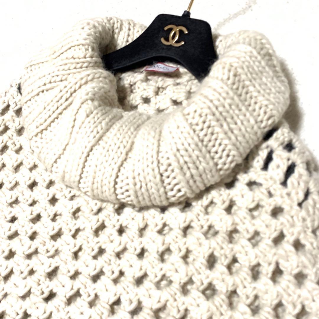 ★未使用級　マックスマーラ　ポンチョ　ふわふわ♡ケーブルニット❤︎ラビット　F