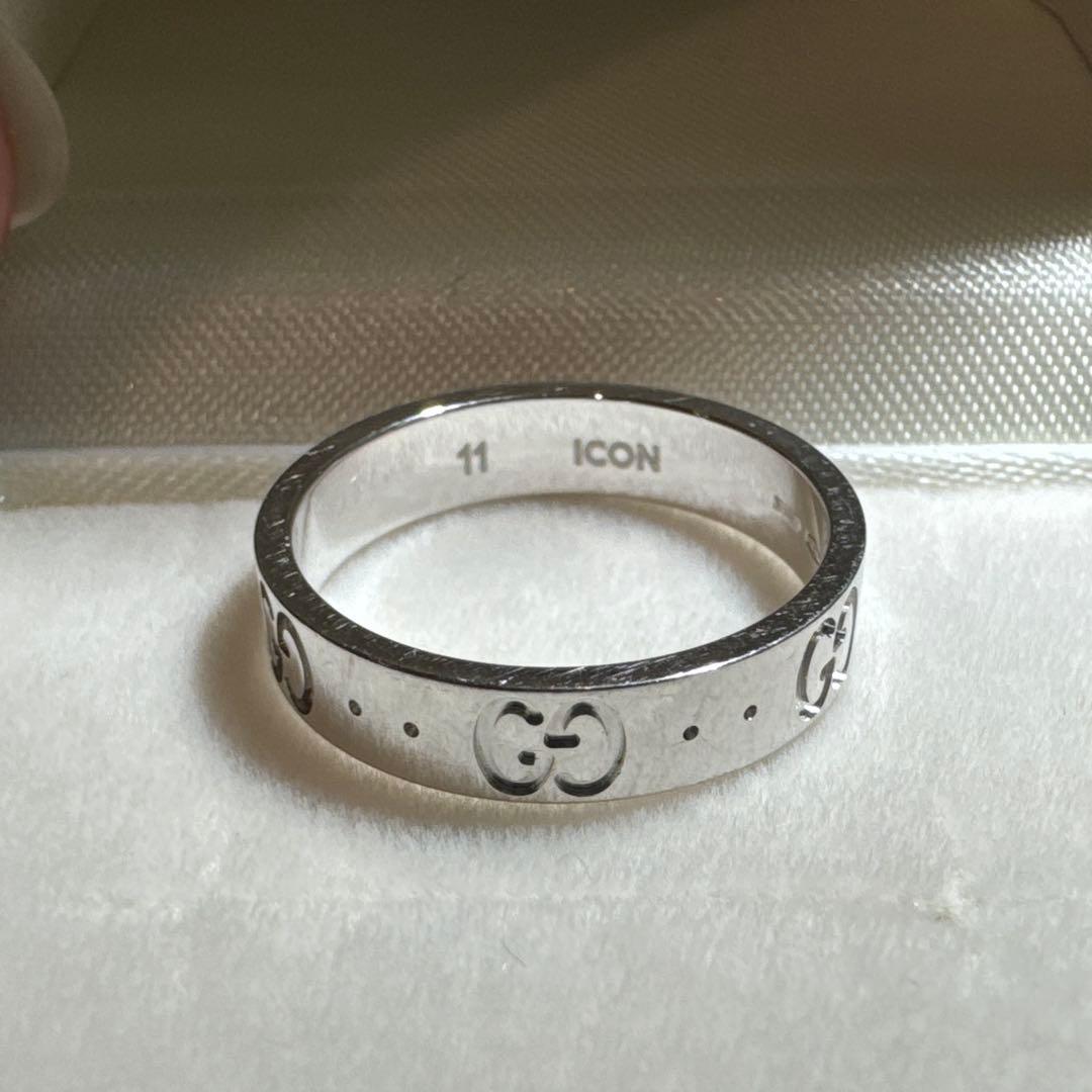 GUCCI K18WG アイコンリング 11号