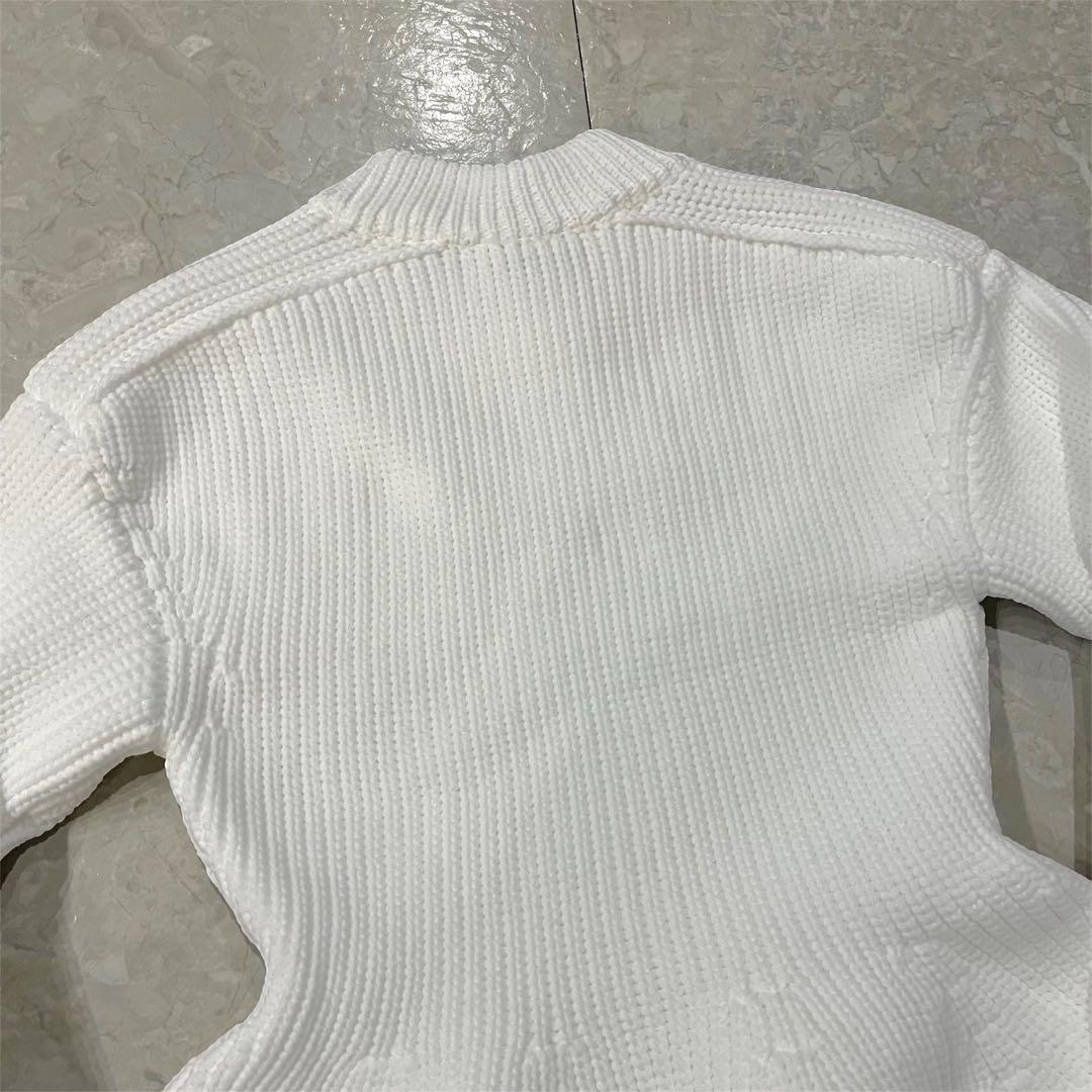 【新品未使用】Bibiy. リブ編み長袖ニットワンピース ホワイト