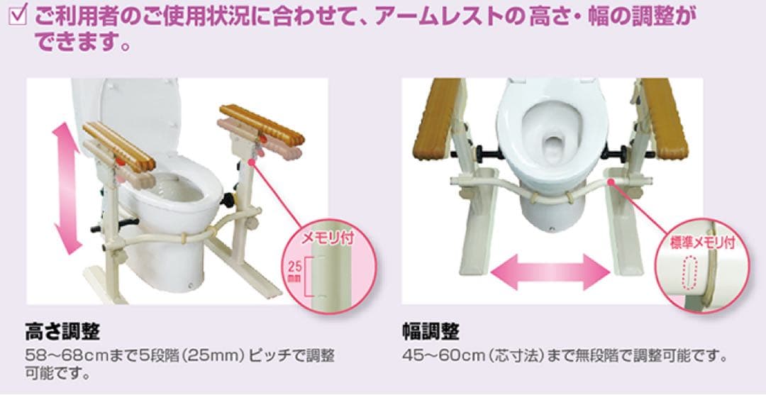 ねこ 介護用品 トイレ手すり 矢崎化工 トイレ用手すり たちあっぷⅡ