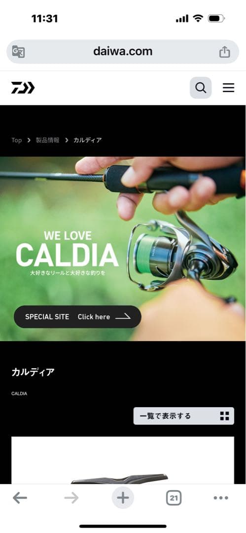 Daiwa 25CALDIA FC LT2000S-H スピニングリール