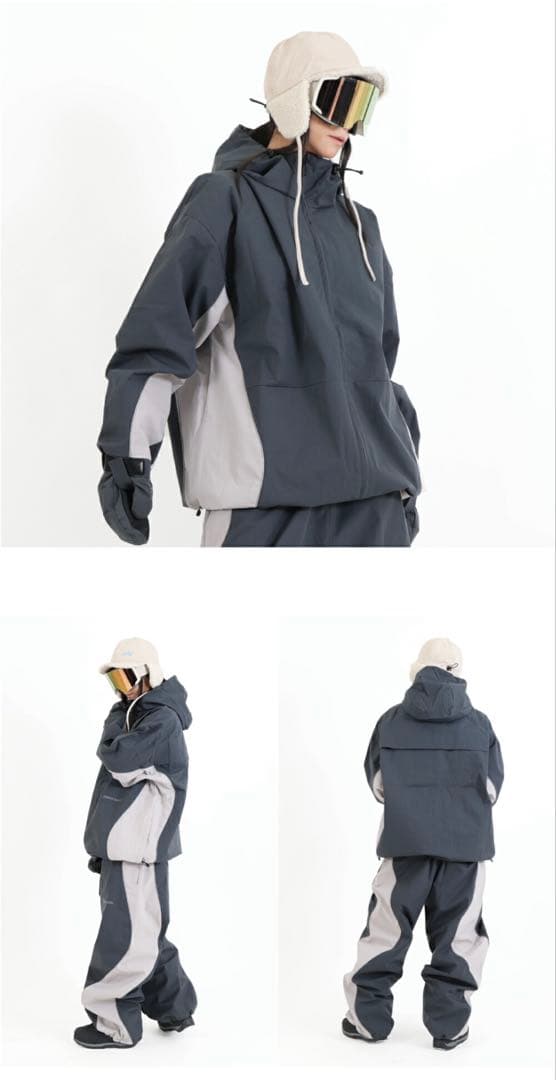 HIMASSMANIA スノーボードウェア チャコールグレー　上下セット