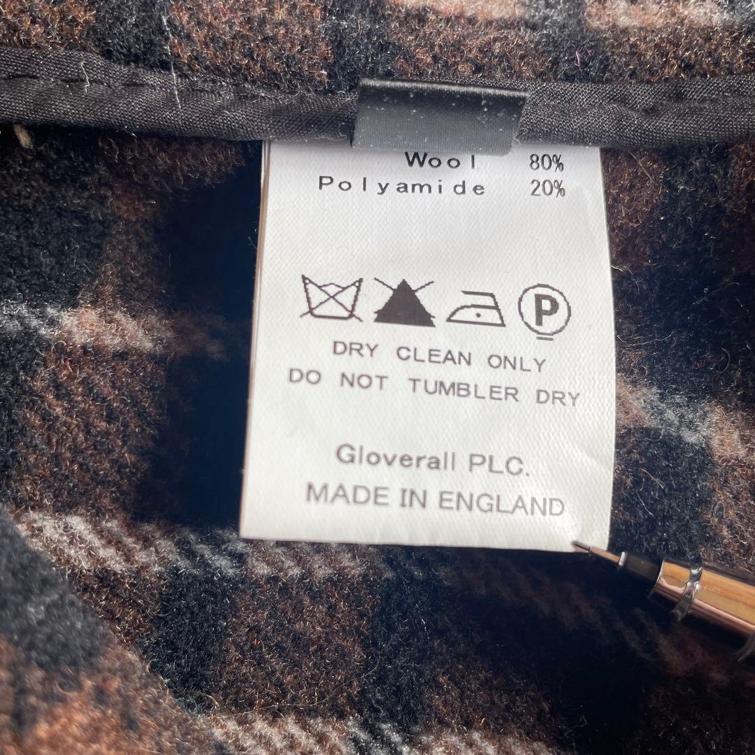 ★セール★Gloverall ダッフルコート L ウール 英国製 チェック裏地