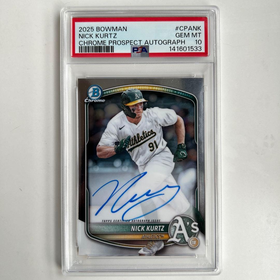 PSA10 Nick Kurtz ニックカーツ Bowman サイン - メルカリ
