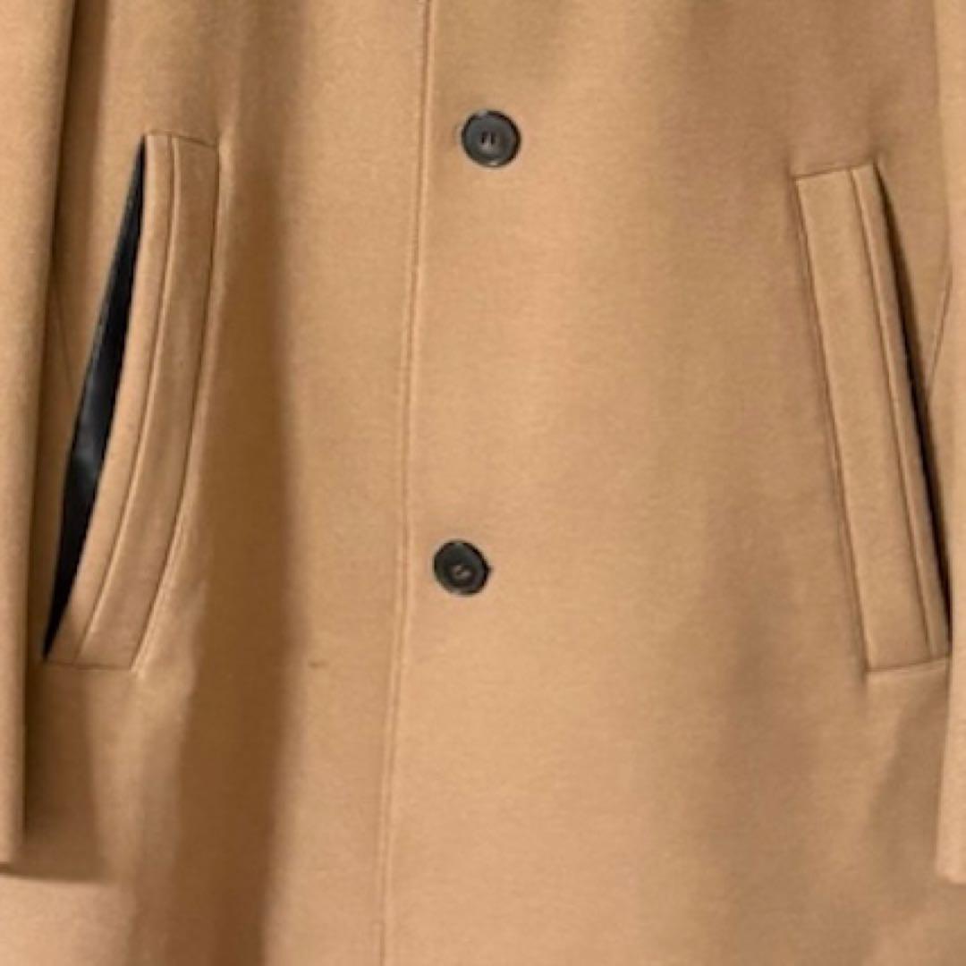 HUGO BOSS ヒューゴ　ウールコート キャメル メンズ ステンカラー