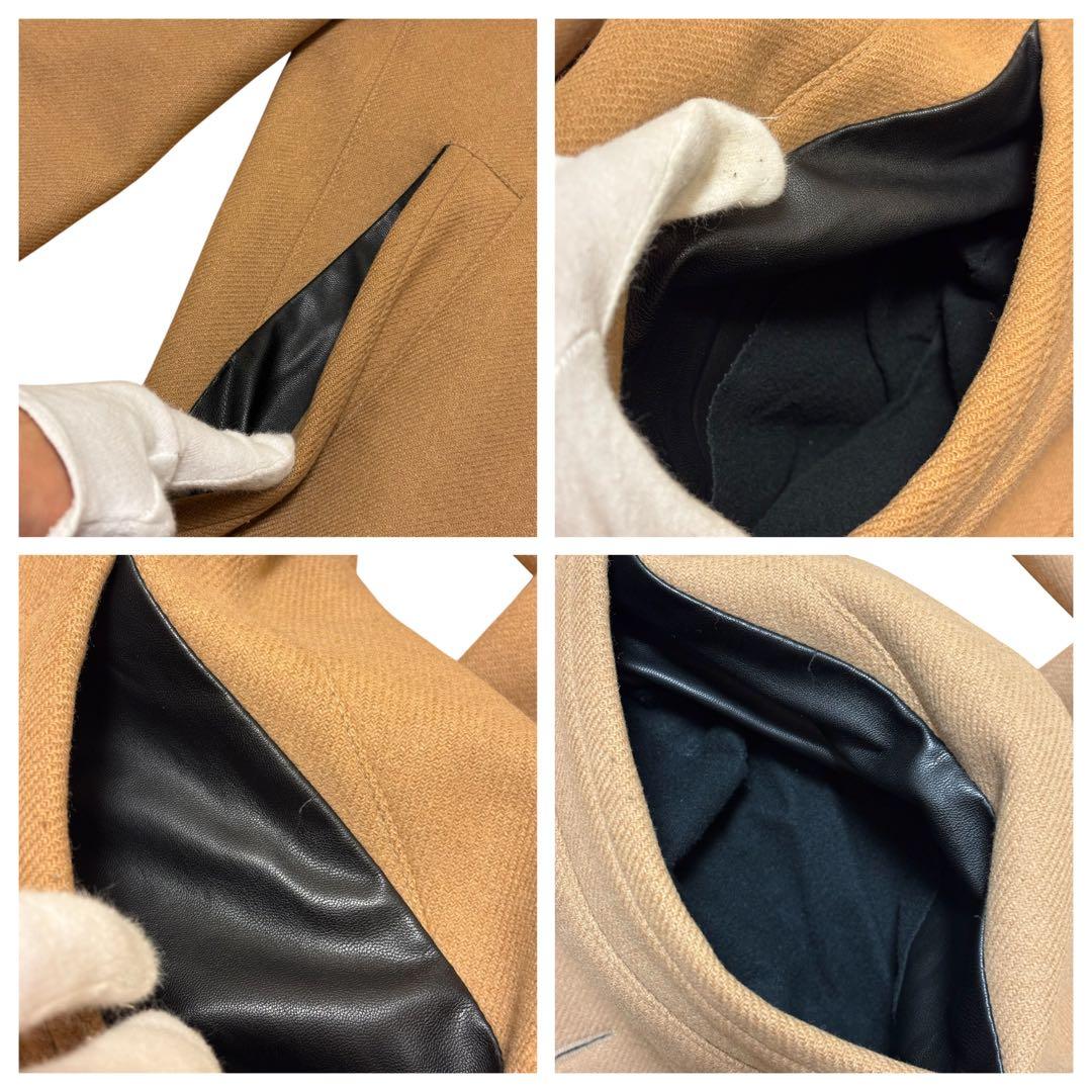 HUGO BOSS ヒューゴ　ウールコート キャメル メンズ ステンカラー