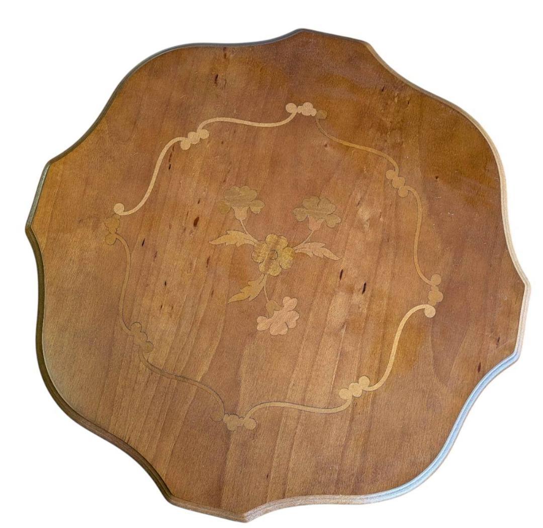 象嵌 サイドテーブル 丸テーブル コーヒーテーブル クラシカル家具