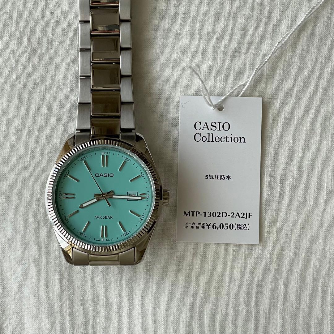 極美品 CASIO カシオ ブルー MTP-1302D-2A2JF ターコイズ - メルカリ