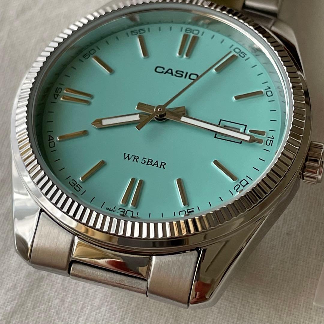 極美品 CASIO カシオ ブルー MTP-1302D-2A2JF ターコイズ - メルカリ