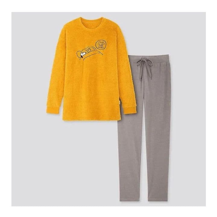 SNOOPY スヌーピー 長場雄 ユニクロ パジャマ　ルームシューズ