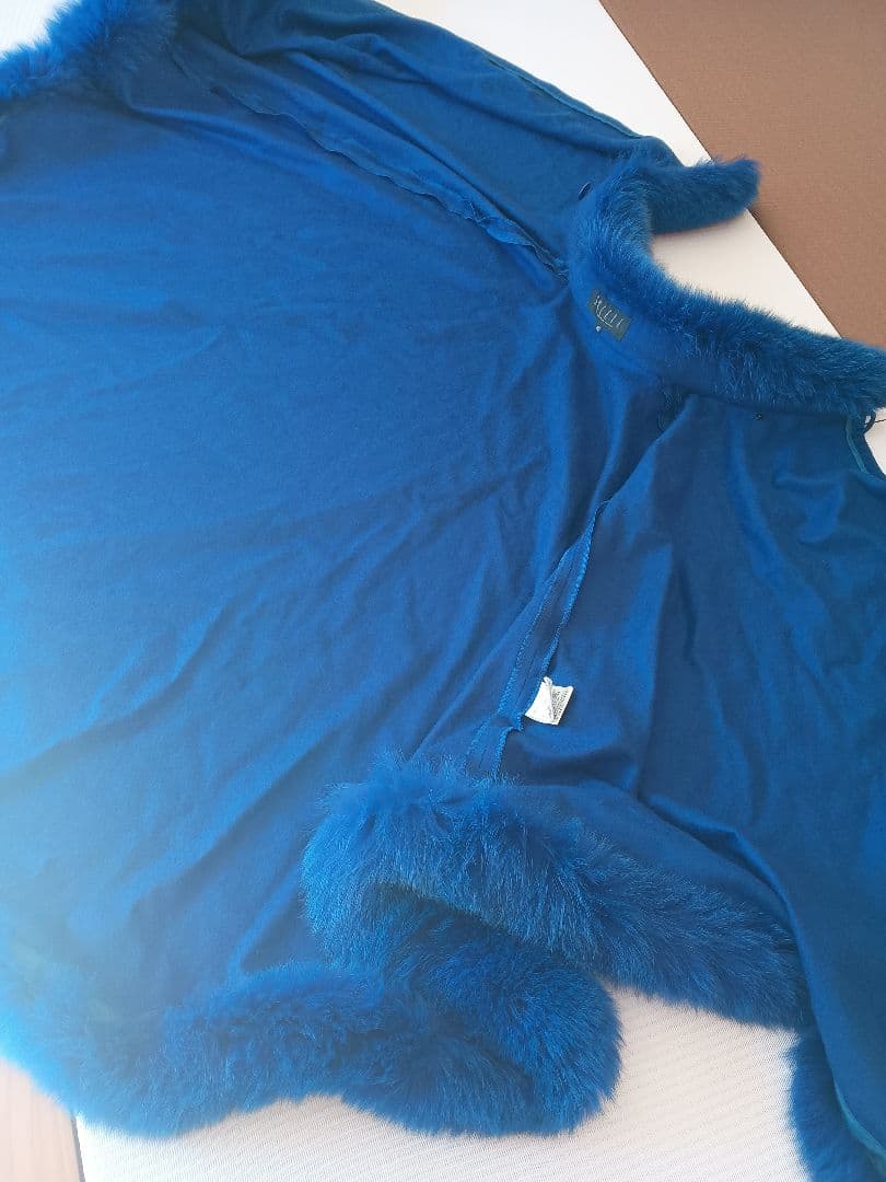 カシミヤ100%とフォックス毛皮のマント 三陽商会