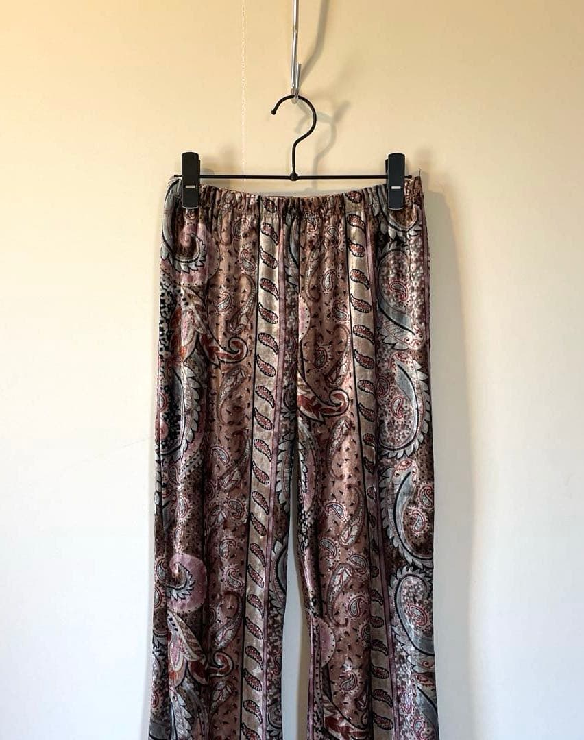 90s ペイズリーベロアパンツ itimi jantiques hooked