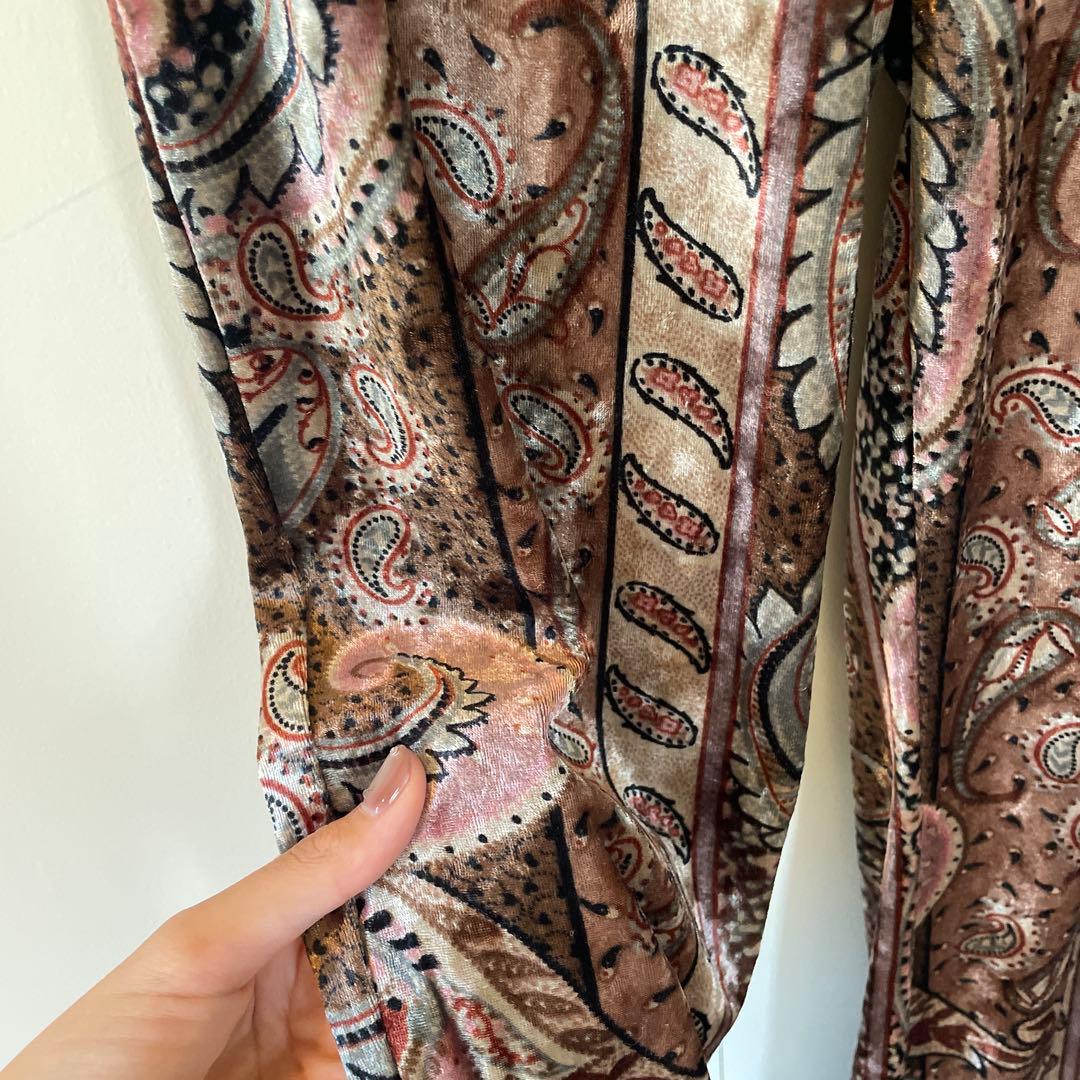 90s ペイズリーベロアパンツ itimi jantiques hooked