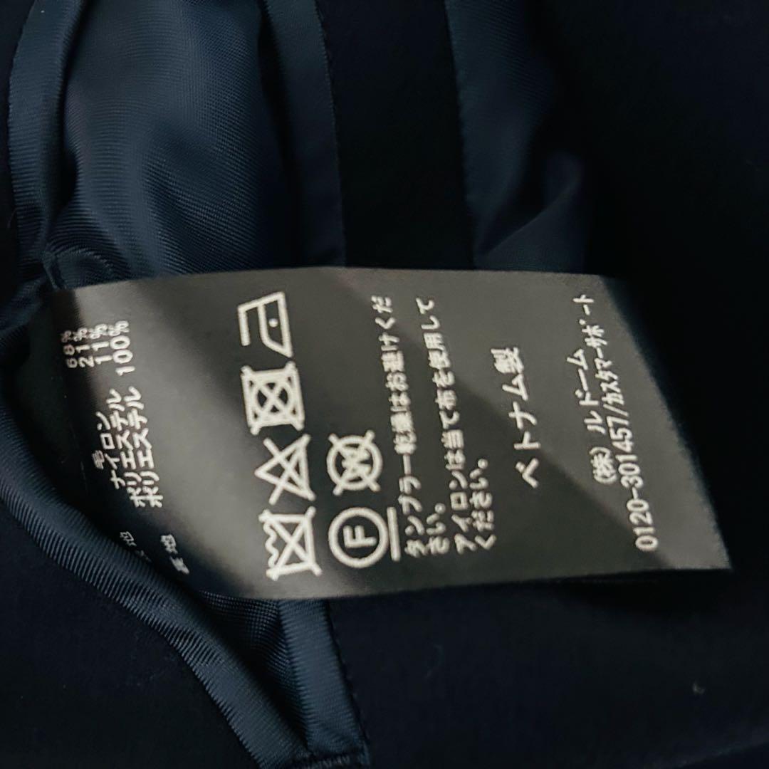 美品　エディフィス　ネイビー　ウール　チェスターコート　ブルー　メンズ　L