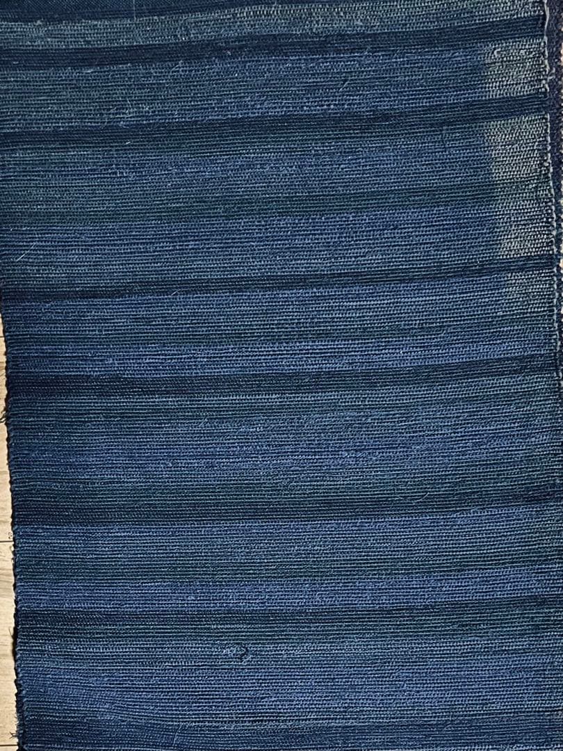 古布　木綿　藍染め　裂織り物