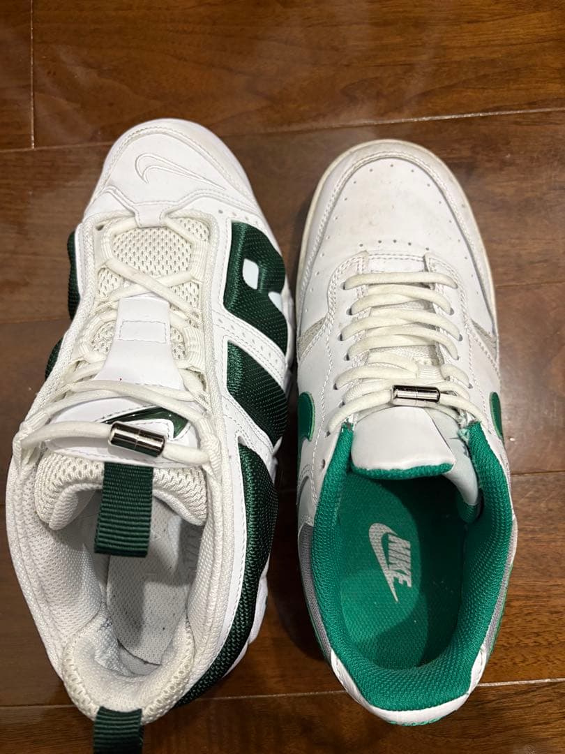 ナイキ エア モア アップテンポ LOW メンズシューズ /ホワイト/グリーン