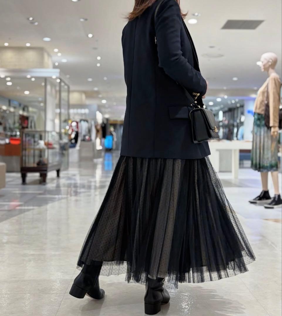 ツルバイマリコオイカワ 定価3.8万 チュールスカート Ballone ドット柄